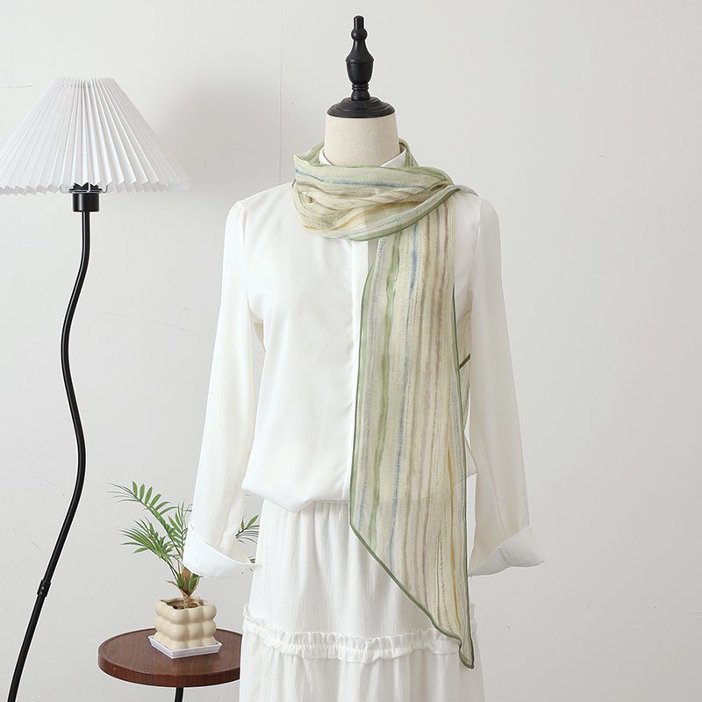 Vintage haut de gamme long ruban en soie écharpe Accessoire taille Bandes mode