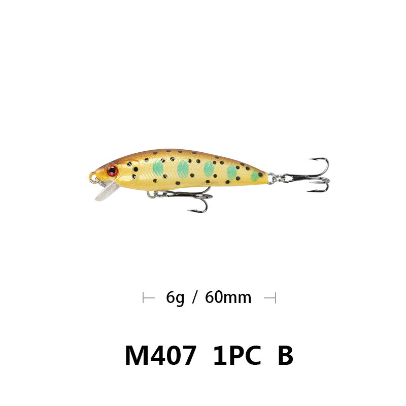 6cm57g Floating Minnow Lure Freshwater Topmouth Culter Weever Mandarin Fish Lure Simulation