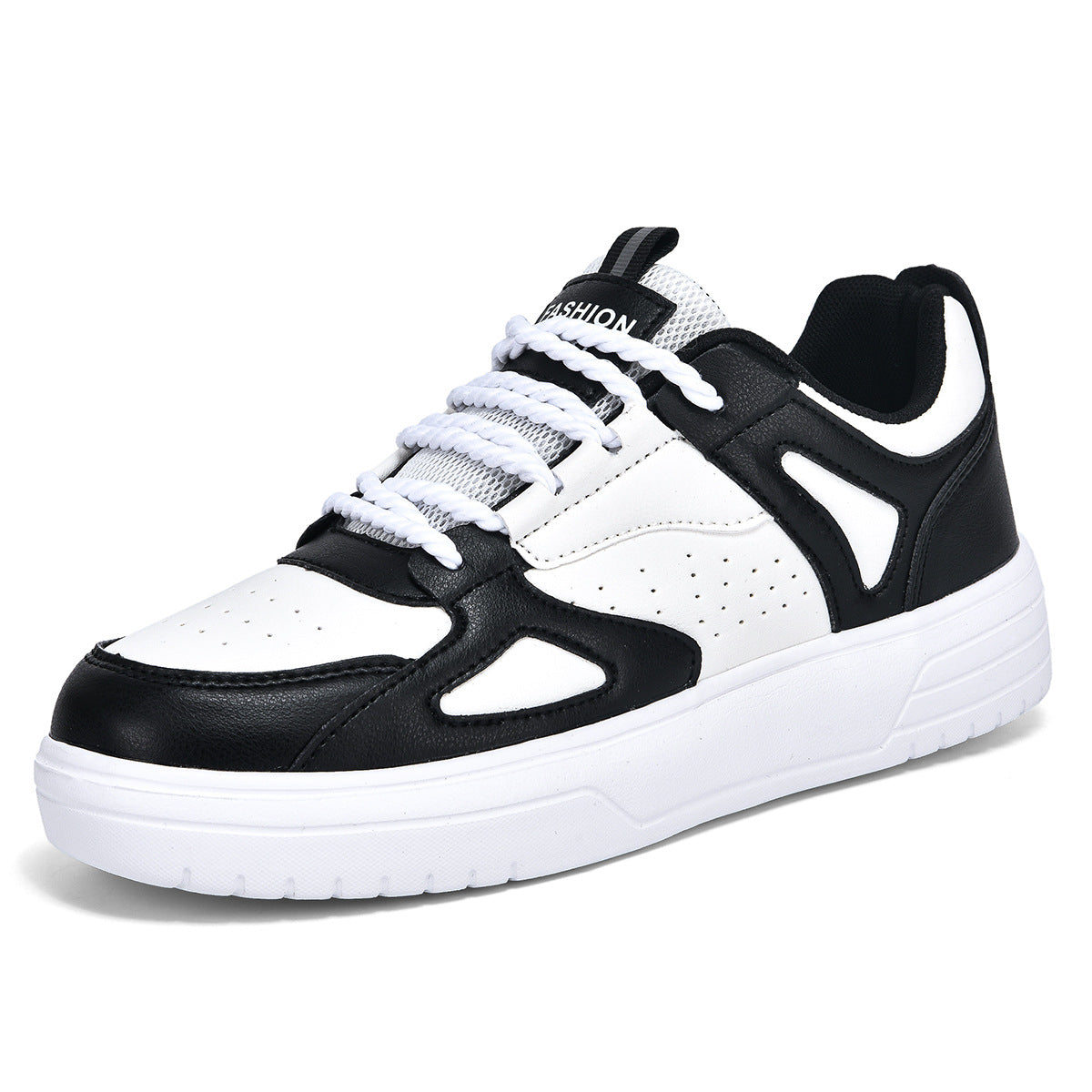 Chaussure classique de skateboard d'étudiants en blanc à bas sommet