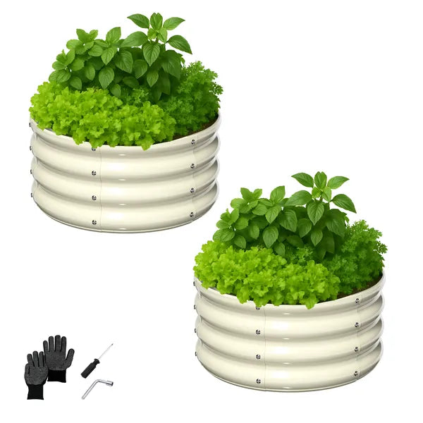 2 Pcs 2X2X1ft Raised Garden Bed