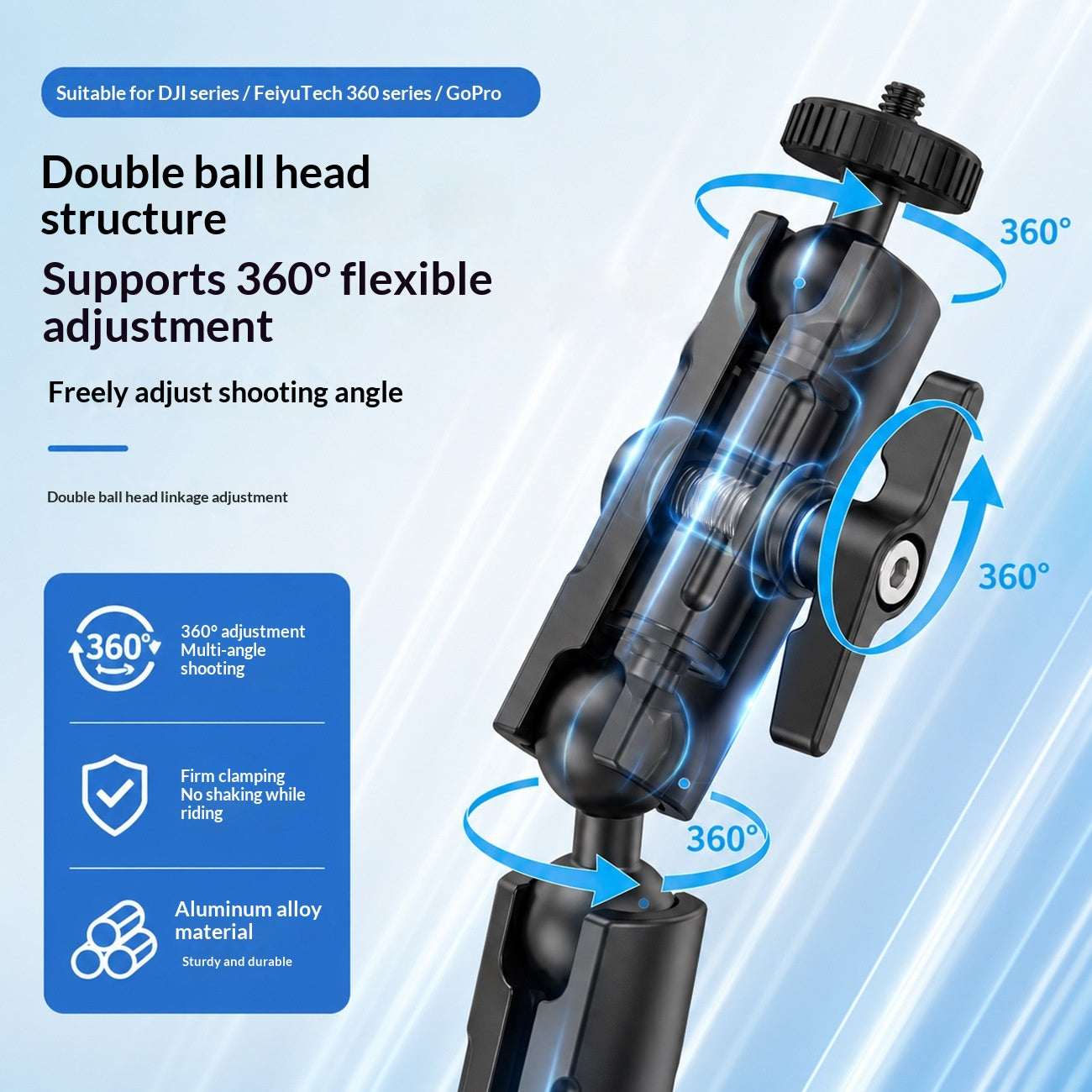 Moto Riding Kickstand Mount Base Caméra Accessoire