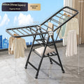 1.6 mètres Premium Noir - Séchage d'air à trois couchesRack pliant Balcon Ménage Mov