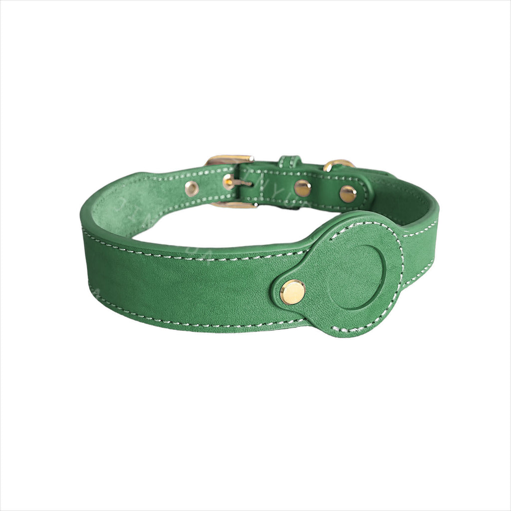 Collier en cuir de vache amovible à grains entiers