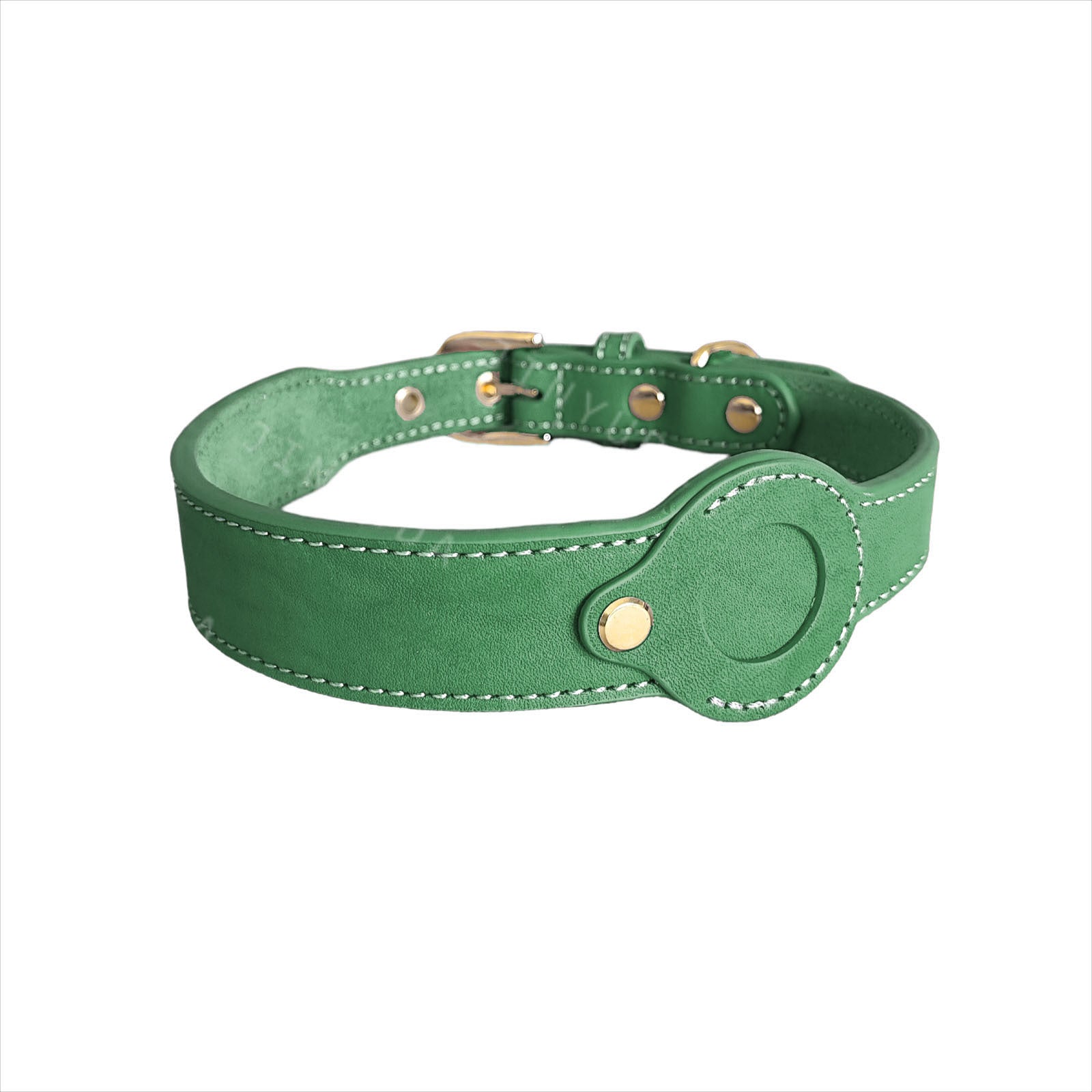 Collier en cuir de vache amovible à grains entiers