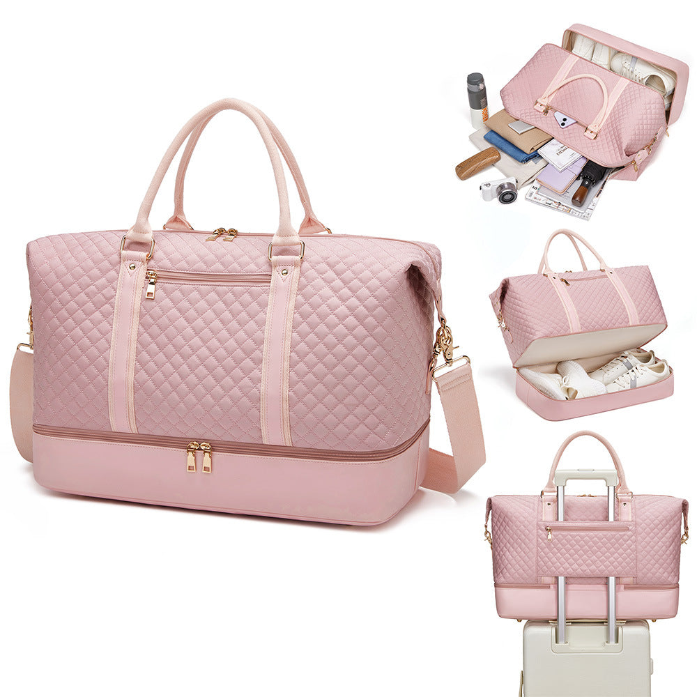 Sac de fitness pour femmes Rangement de chaussures Sac de voyage de grande capacité