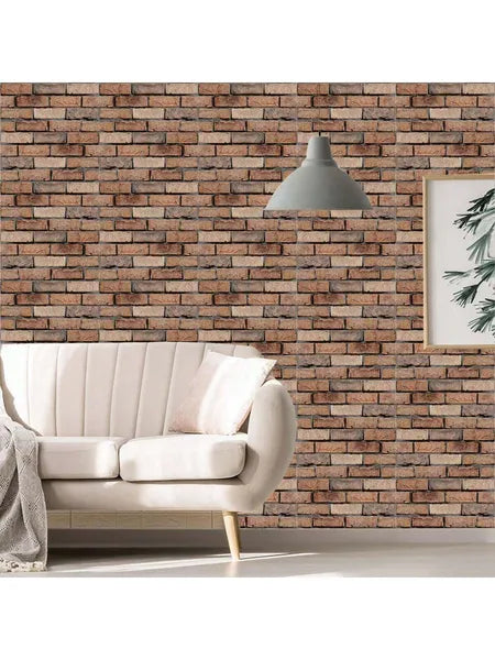 10 Pack Stickers mural en brique 3D Panneaux muraux en 3D Peel and Stick Fond d'écran en brique blanche PE Mousse