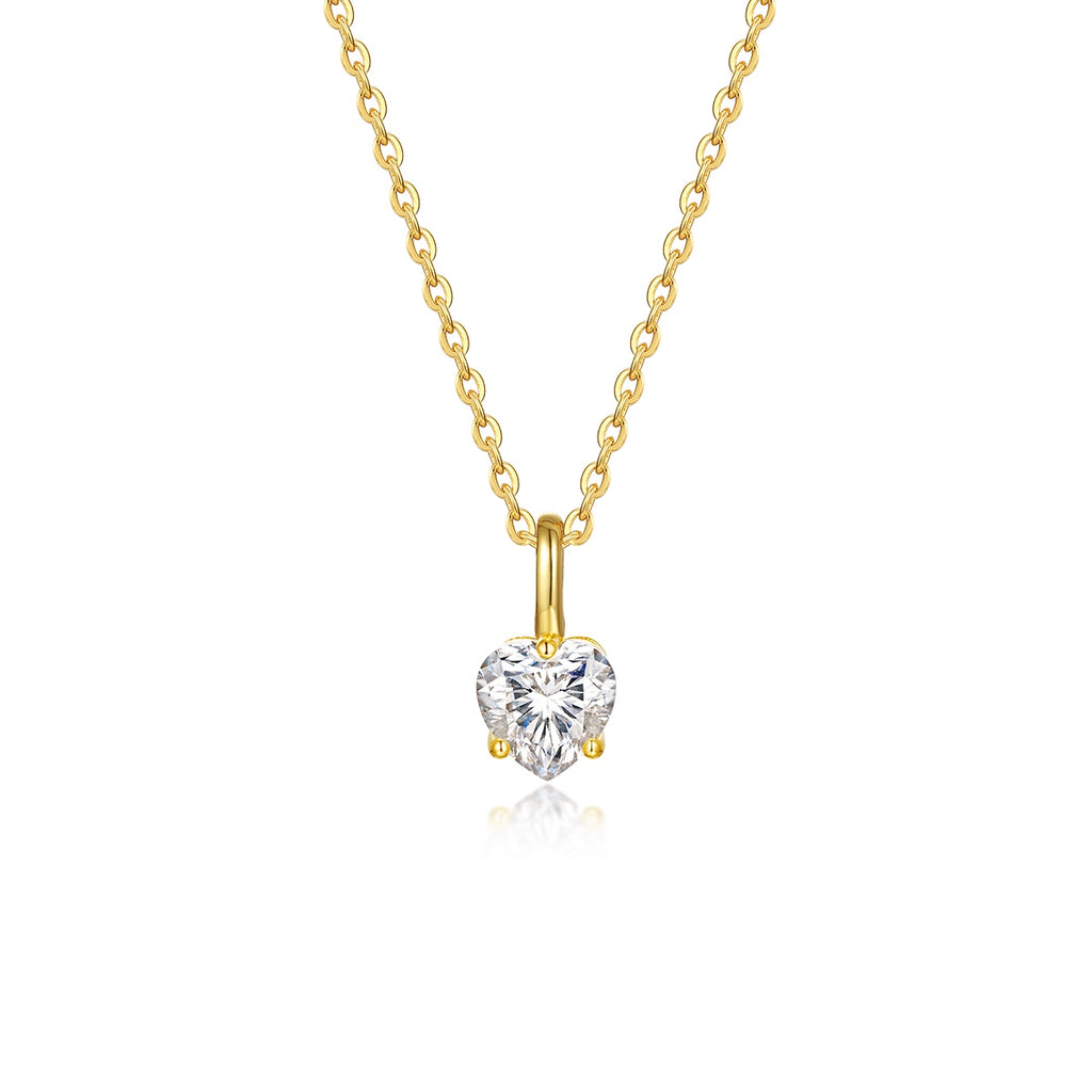 S925 Argent plaqué or 6x6mm Collier en mousse 45cm D Couleur VVS1 GRA Certifié boîte cadeau