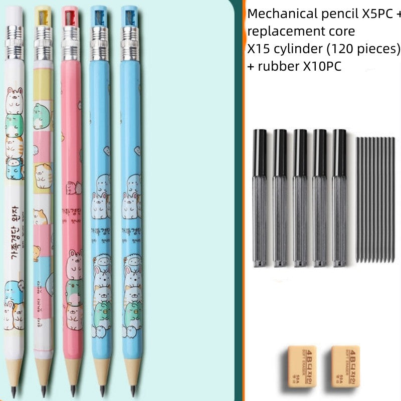 Crayon mécanique 2.0 pour enfants avec cœur épais remplaçable