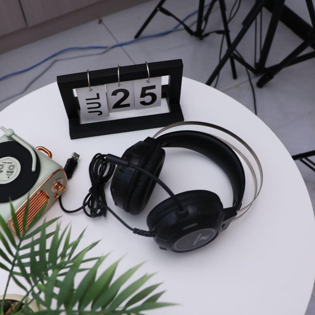 Casques sur-oreilles filaires pour ordinateur