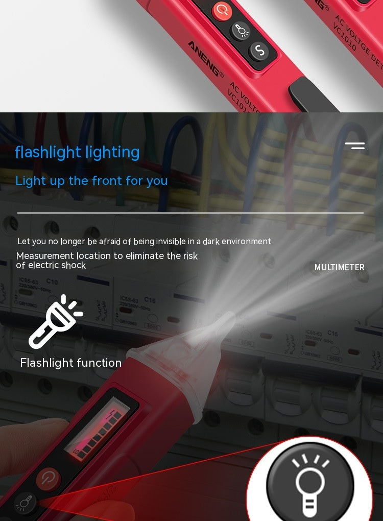 Électricien de détection de ligne multi-fonctions stylo d'essai d'affichage numérique
