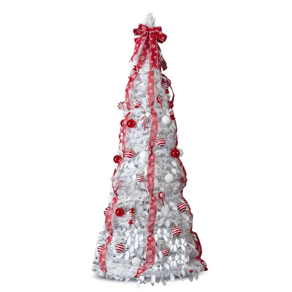 6 FT Arbre de Noël pré-éclairé entièrement décoré