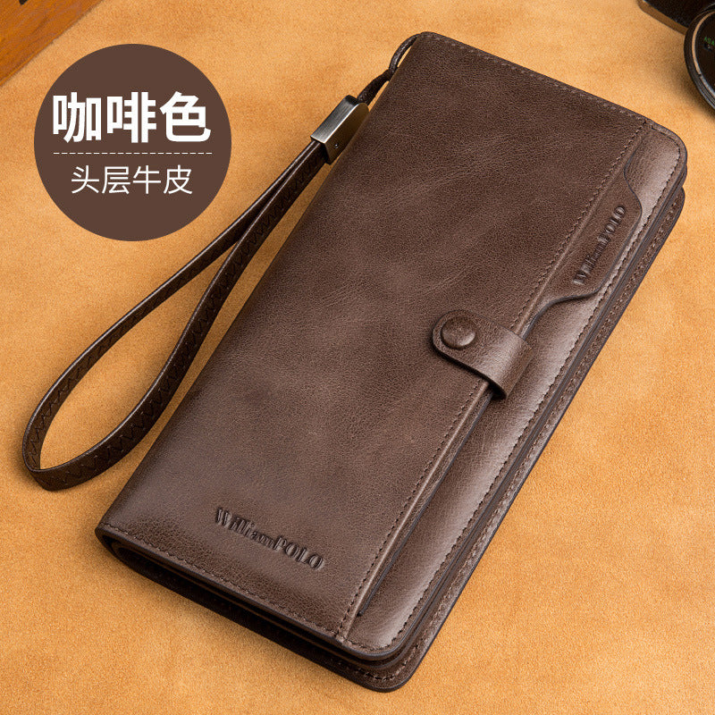 Portefeuille en cuir véritable pour hommes