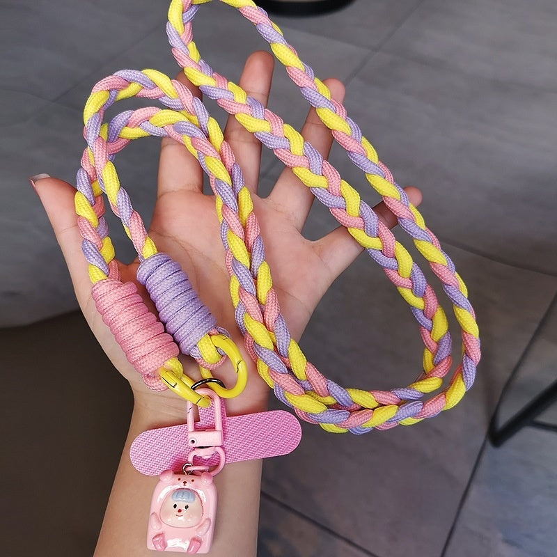 Crossbody Trois brins Cheval Tail Téléphone portable Lanyard