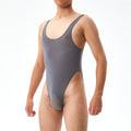 Hautement élastique Plus Taille Transparent Jumpsuit Hommes U Pouch Performance