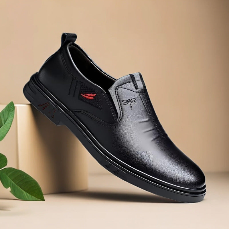 Chaussures Casual en cuir pour hommes Slip-on Soft Sole en cuir souple