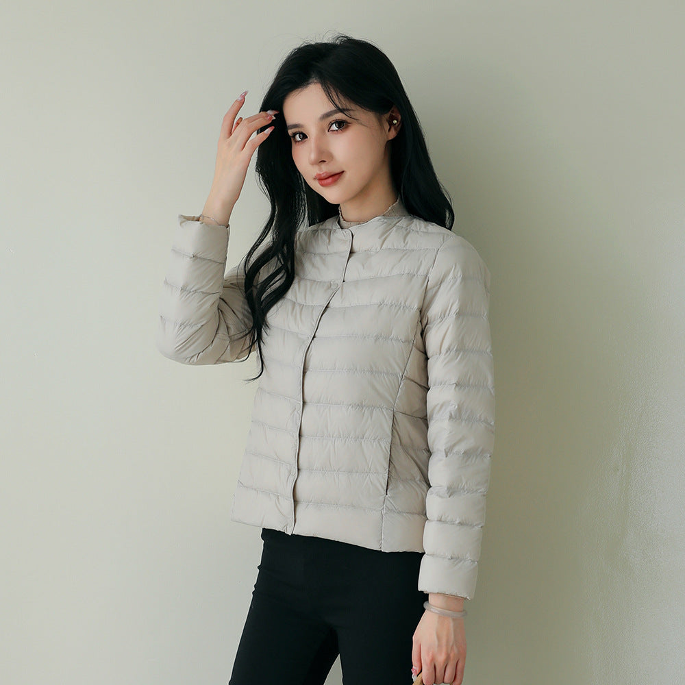 Femmes Léger Blanc Duck Down Jacket