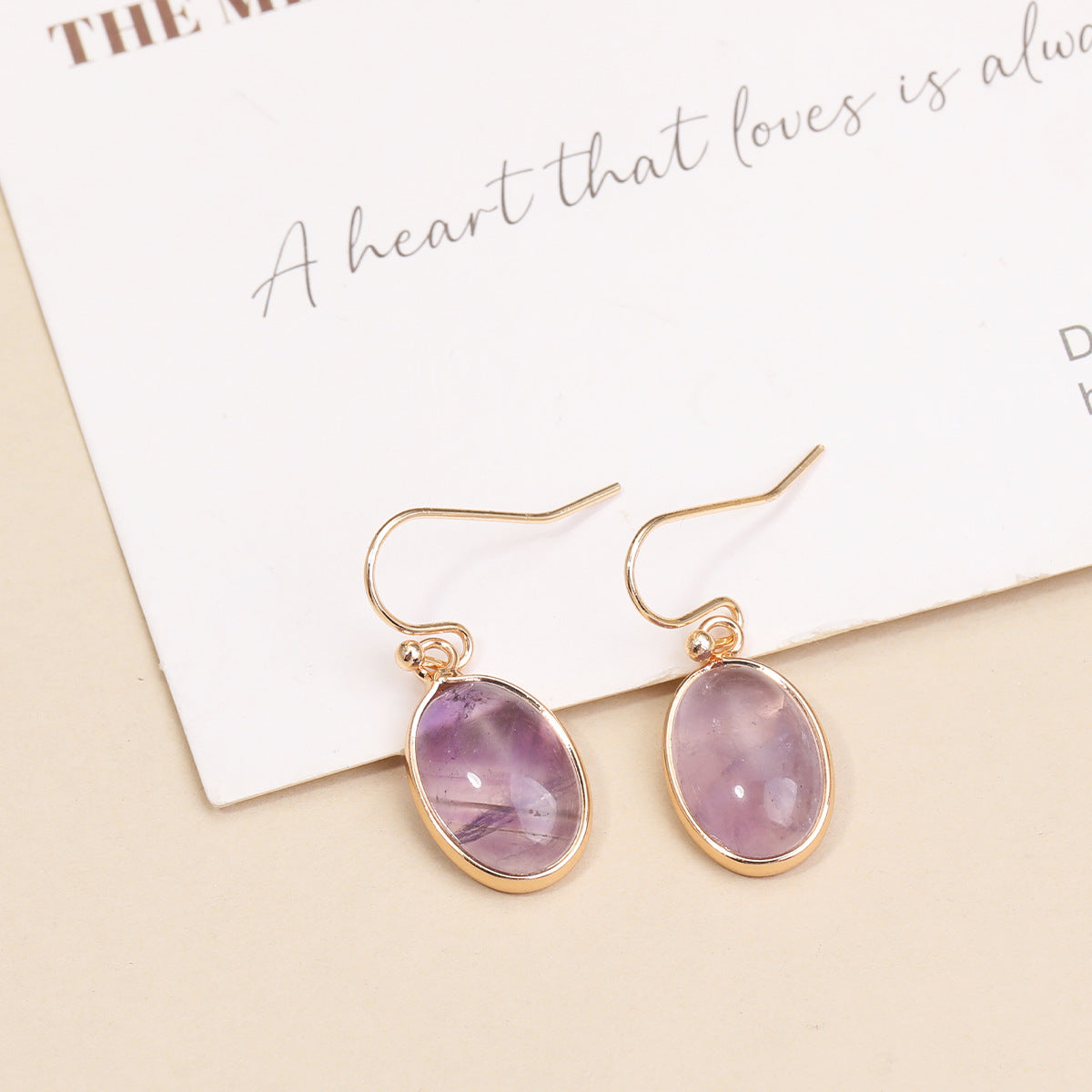 Boucles d'oreilles pendentif Teardrop pierre