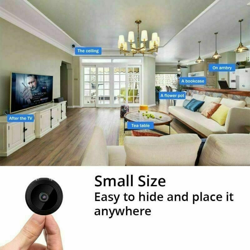 Mini caméra cachée Spy sans fil Wifi IP Maison Sécurité 1080P HD DVR Night Vision
