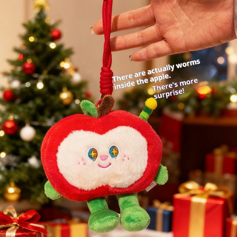 Pendentif en peluche rouge