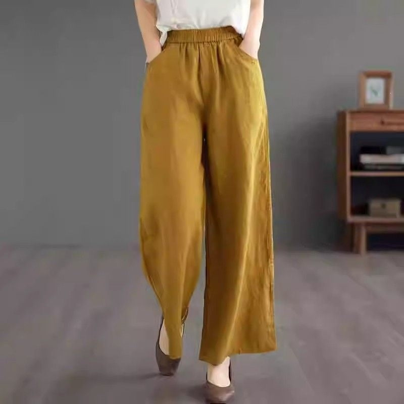 Pantalons à manches longues en coton liné à manches longues pour femmes
