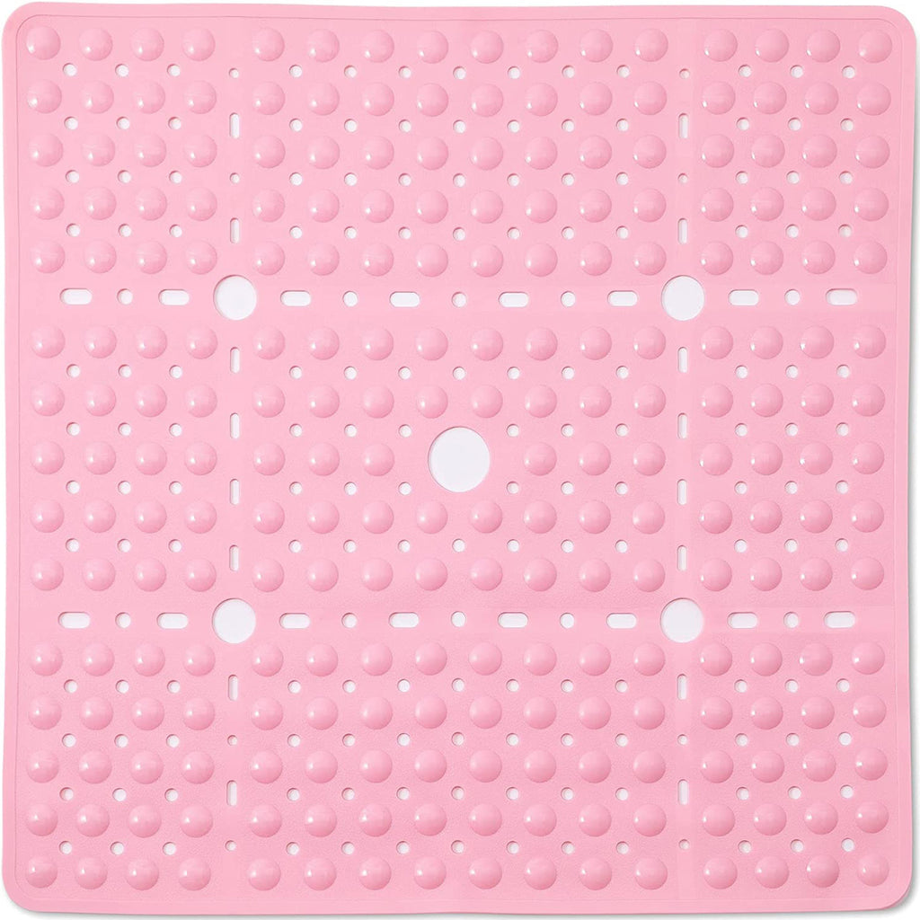 Tapis de salle de bain carré anti-dérapant Rug Toilette Suction-tasse Pad pied avec trous de drainage