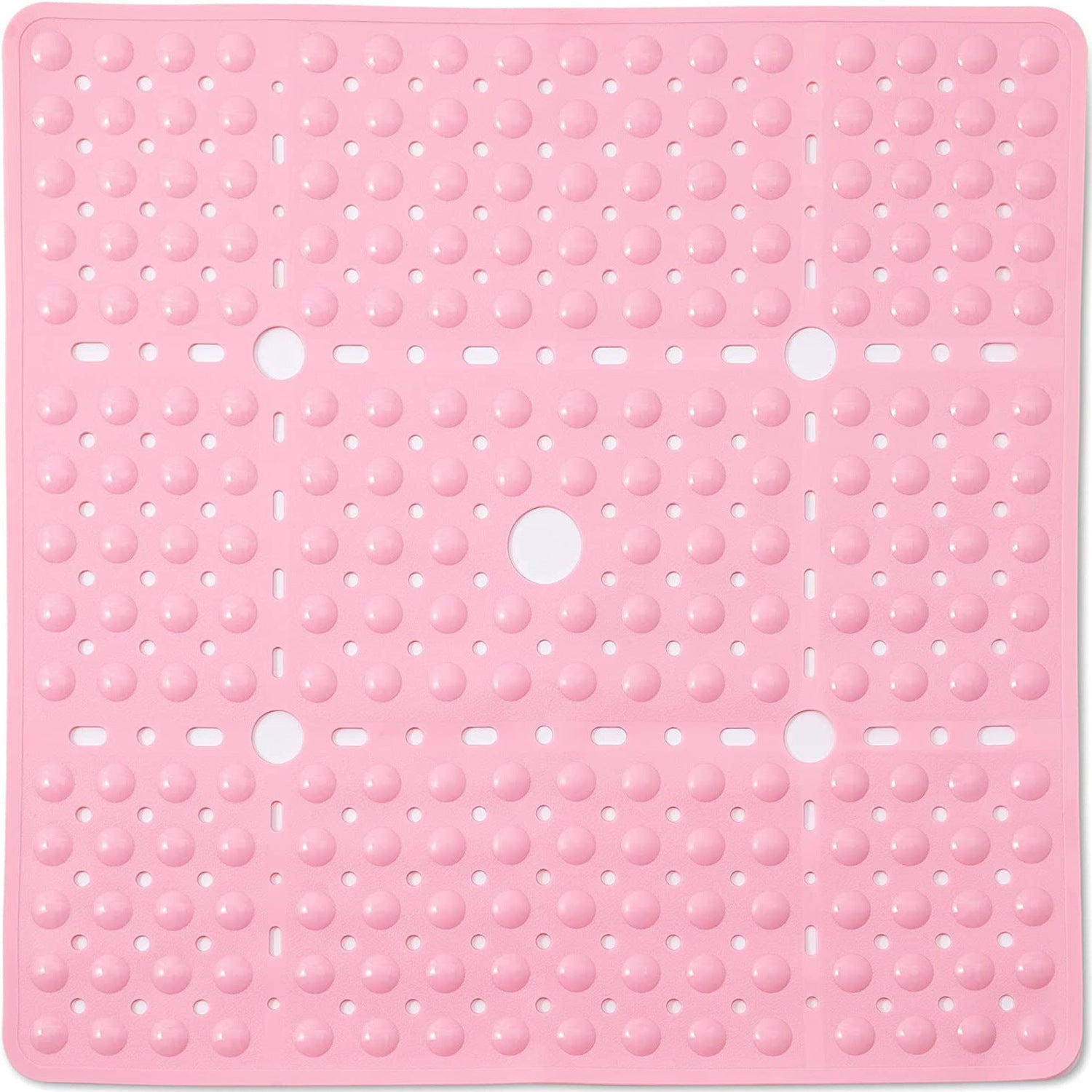 Tapis de salle de bain carré anti-dérapant Rug Toilette Suction-tasse Pad pied avec trous de drainage