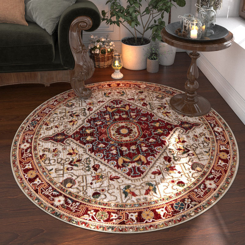 Rug rond de style ethnique bosniaque