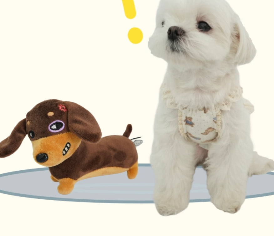 Petits et moyens chiens Jouets Saucisse Vocalisation anti-acouphène
