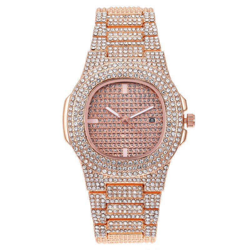 Starry Sky Full-Diamond Calendrier Femmes Montre