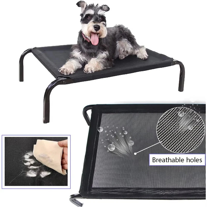 Lit de chien surélevé imperméable avec pieds antidérapants