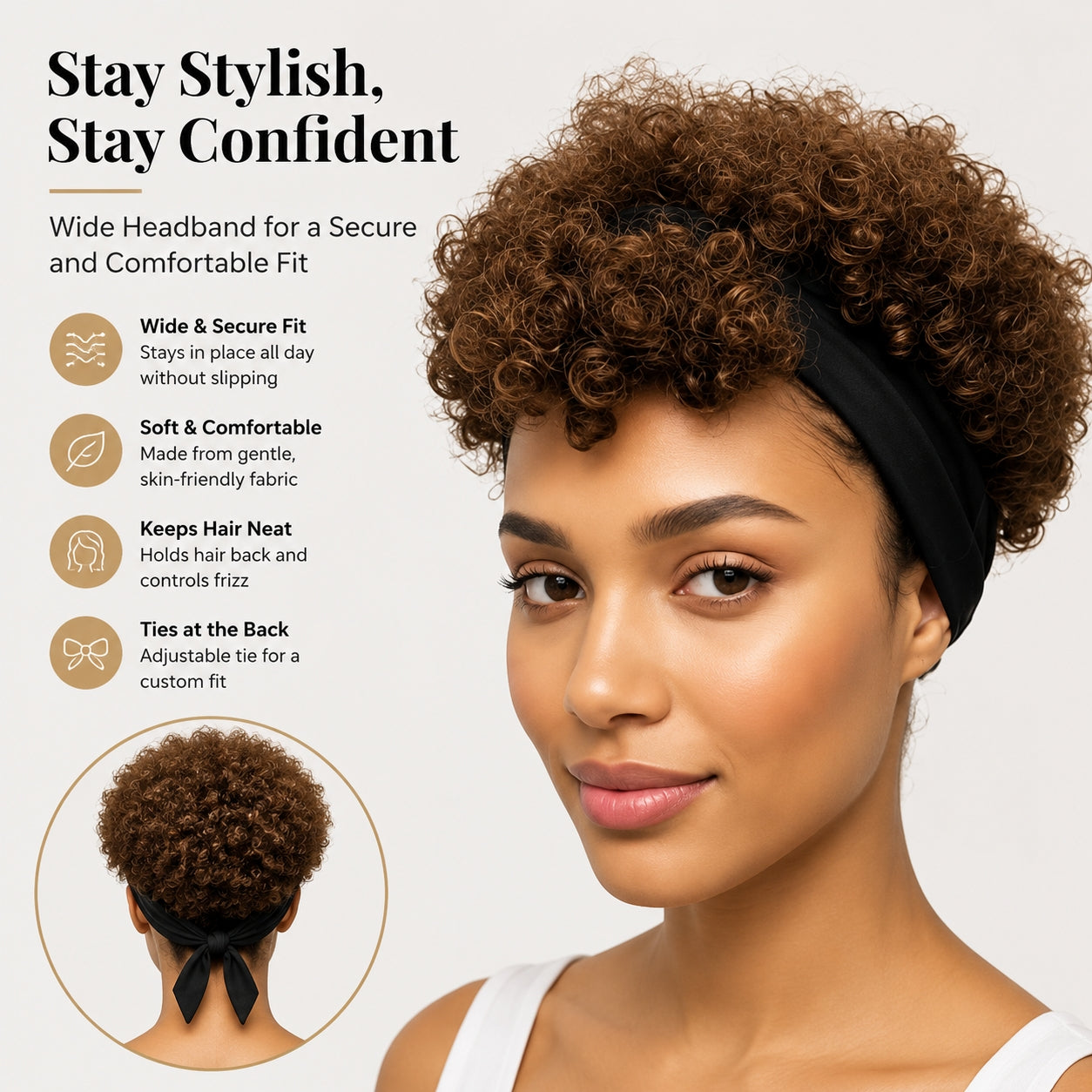 Cheveux humains, perruque courte brune, sans colle nécessaire, fluffy et curly, spécialement conçu F