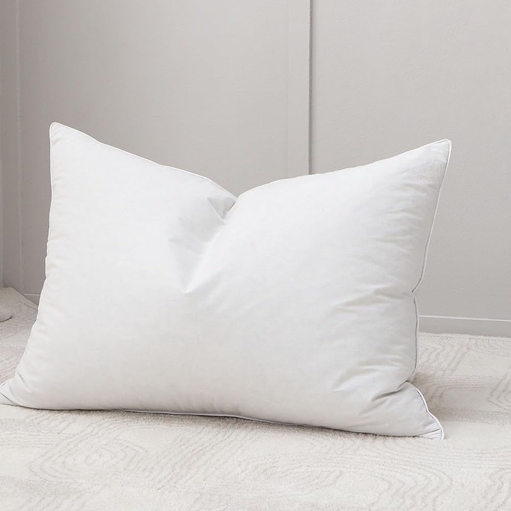 Oreiller en coton et canard gris