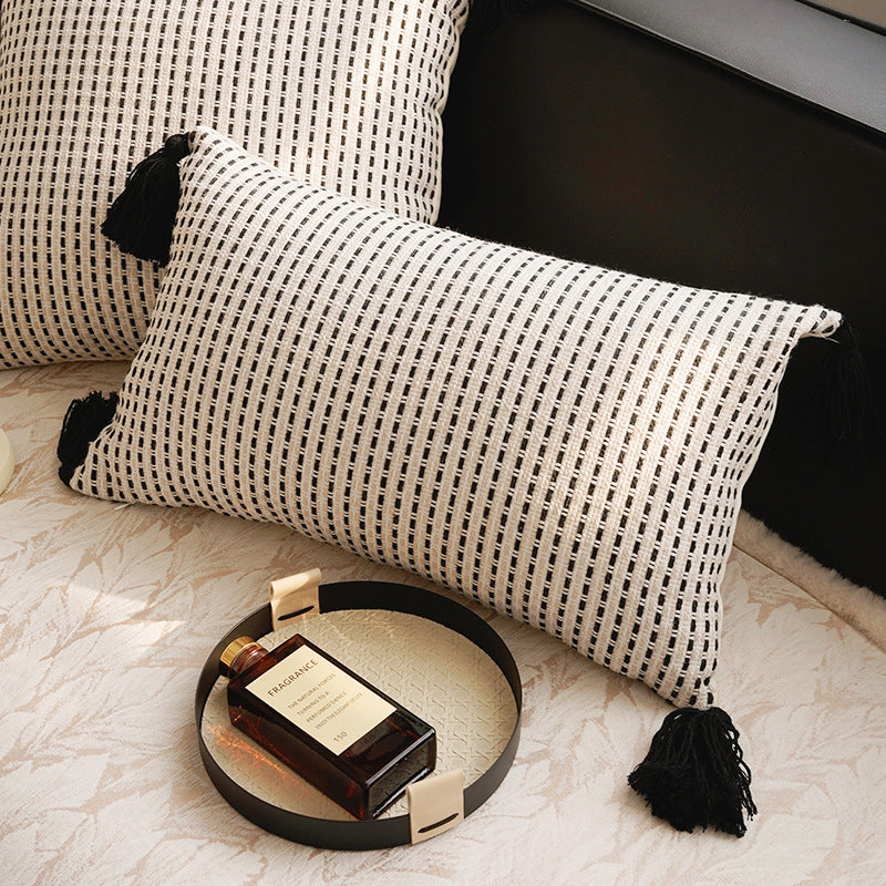 Moyen-Century Français-Style Brown Salon Canapé Couverture oreiller