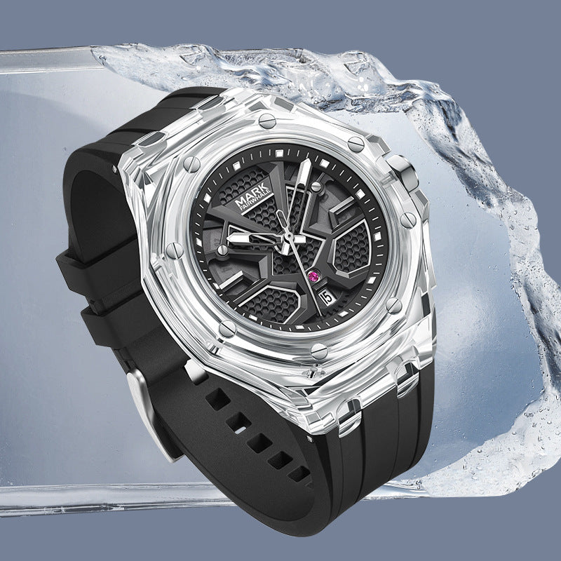 Montre Quartz transparente étanche acrylique
