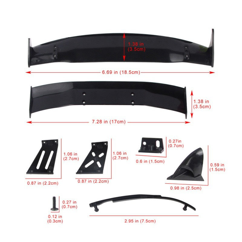 Flat Running Remote Control Model Jeu de voiture Shell modifié General Tail Accessoires