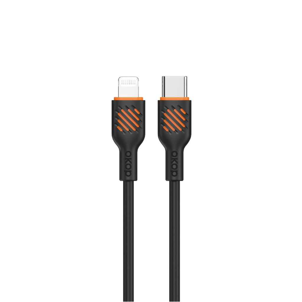 KP-317 Câble de données à charge rapide 65W Câble de recharge de téléphone portable épais compatible avec
