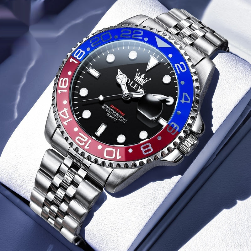 Trendy Taille de bague Lumineux Imperméable Montre Quartz Ghost