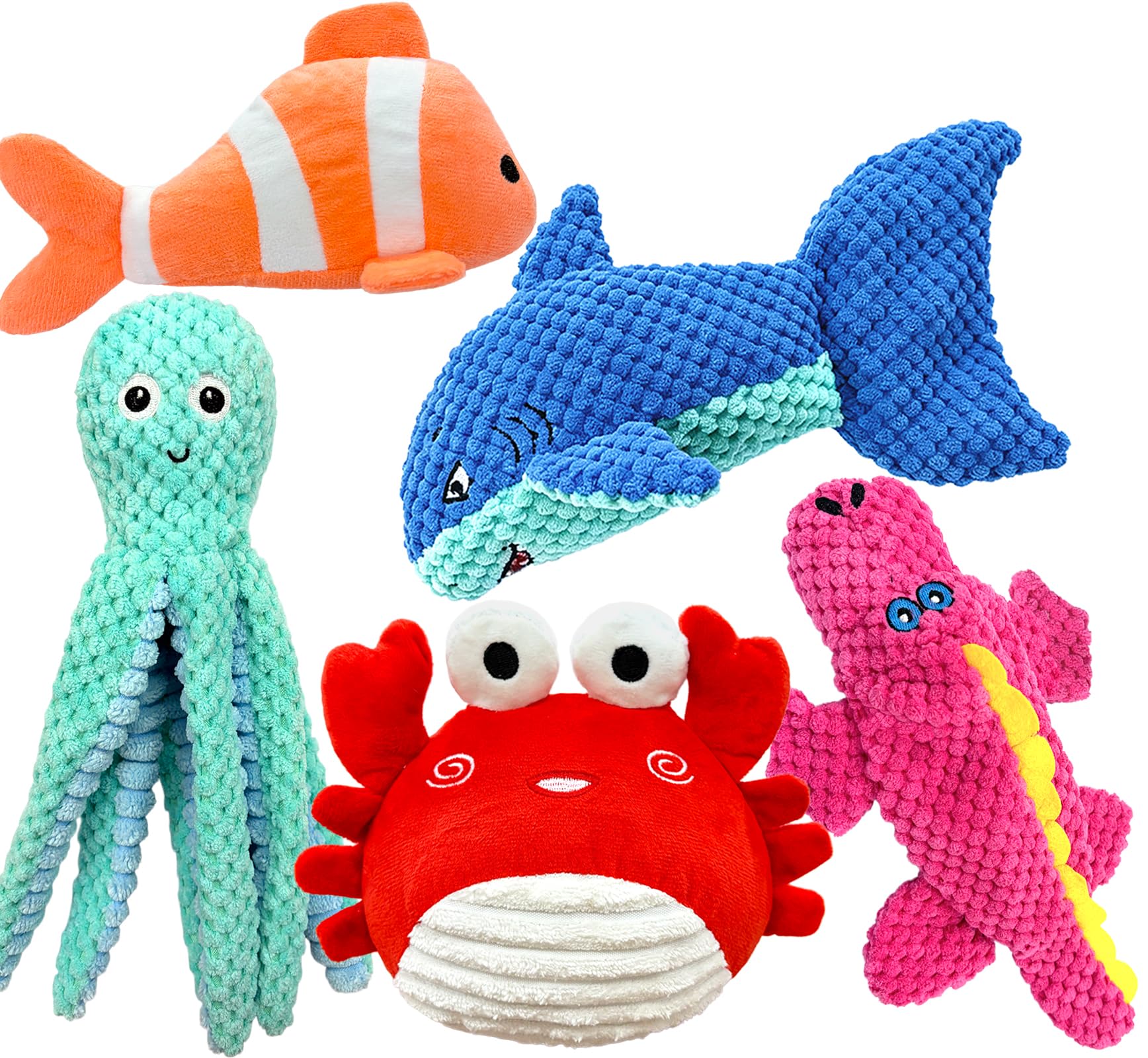 Jouets pour chiens Squeaky Crinkle pour les brochettes agressives