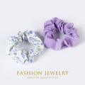 Bague à cheveux larges de style carte Tige à cheveux flore en deux en un