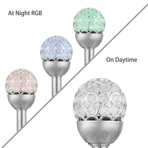 Solarek 3 Pcs Outdoor Solar Lights IP44 Balle imperméable RGB Light Garden Décor Lampe Landsc
