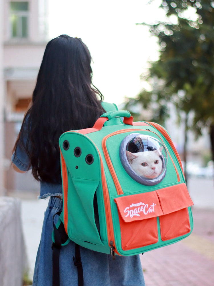 Grand sac à dos Portable Cat Carrier avec bandoulière et poignées pour les sorties