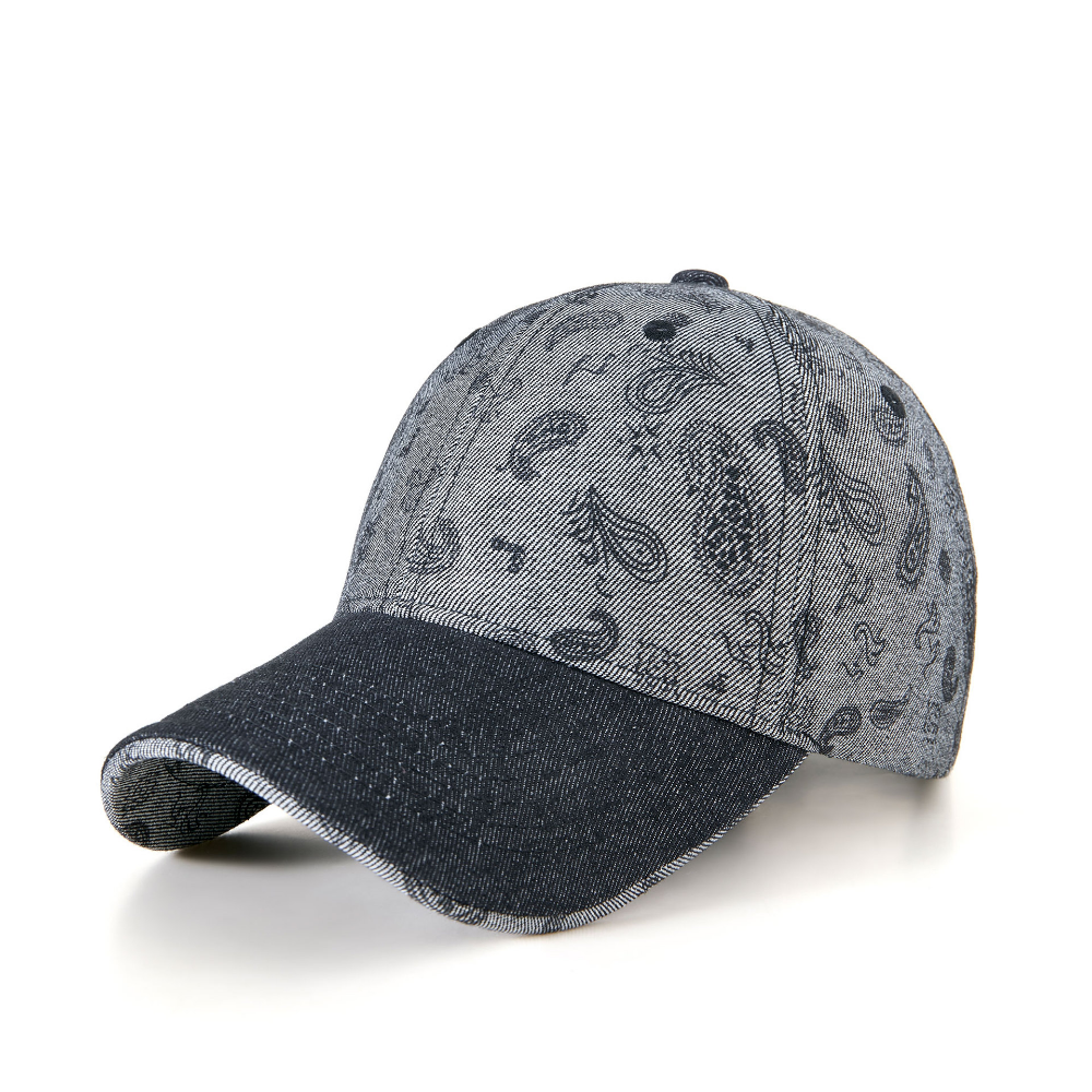 Retro Cashew Flower Patterned Patchwork Casquette de baseball avec Paisley Pr lassée