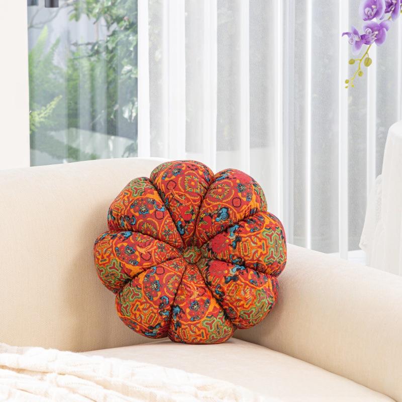 Coussin de siège en citrouille de type bohème et oreiller