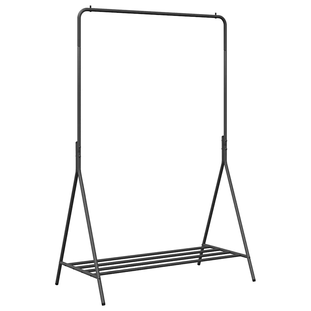 Sac de vêtements avec plateau noir 100 x 56 x 154 cm Acier