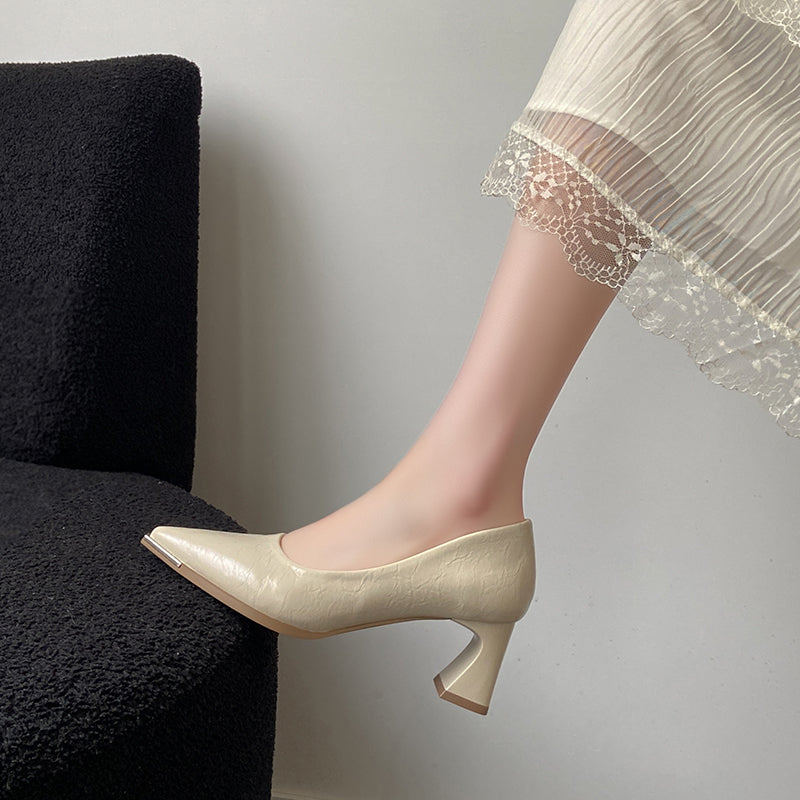Pompes de talon pointées en pointe d'orteil pour femmes