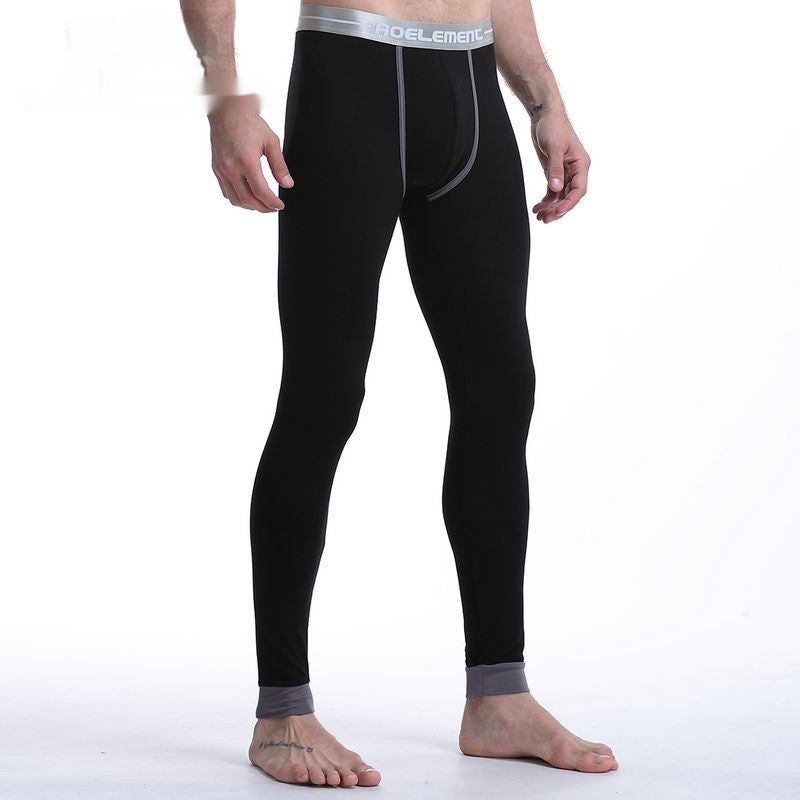 Cotton Slim-fit Leggings thermiques de taille moyenne