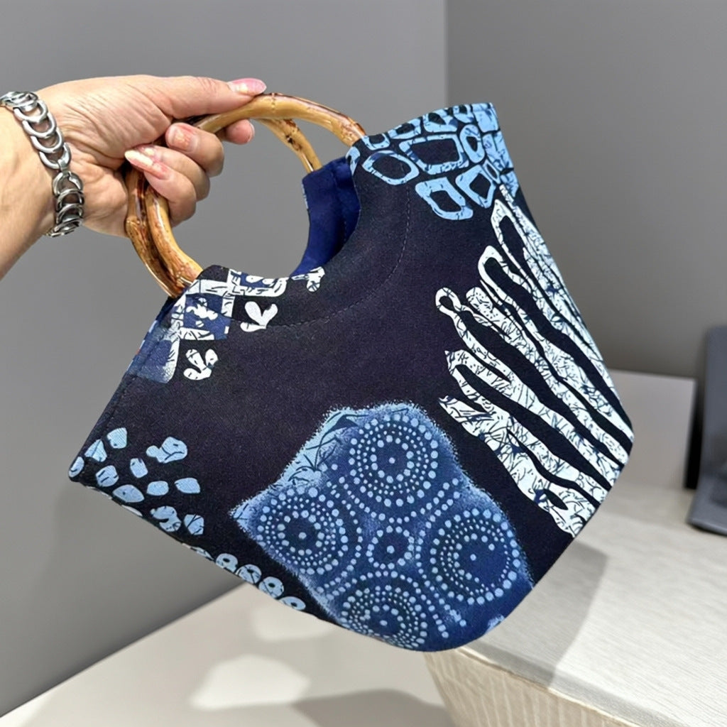 Sac à main Vintage Tie Dye Ba Bamboo Stripe Style ethnique