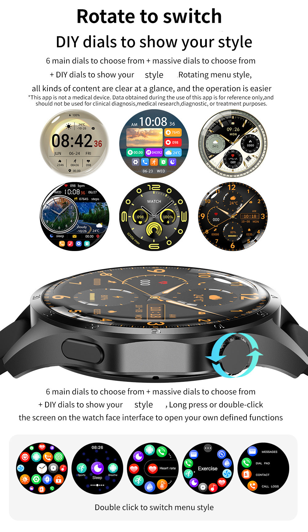 Sport Smart Watch Bluetooth appel étanche