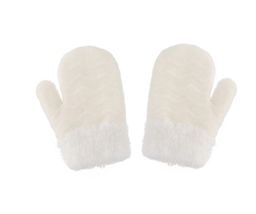 Ensemble de gants de garde d'oreilles pour enfants en laine solide et chaude