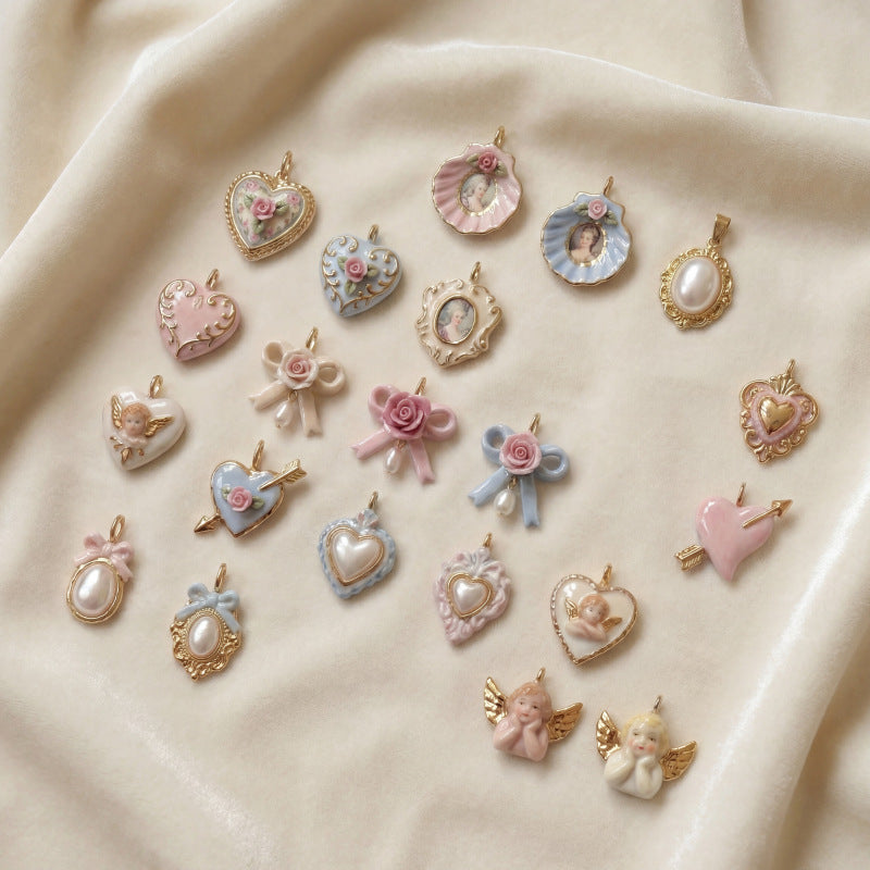 Pendentif coeur aimant Shell et accessoires Boweveryday